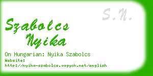 szabolcs nyika business card